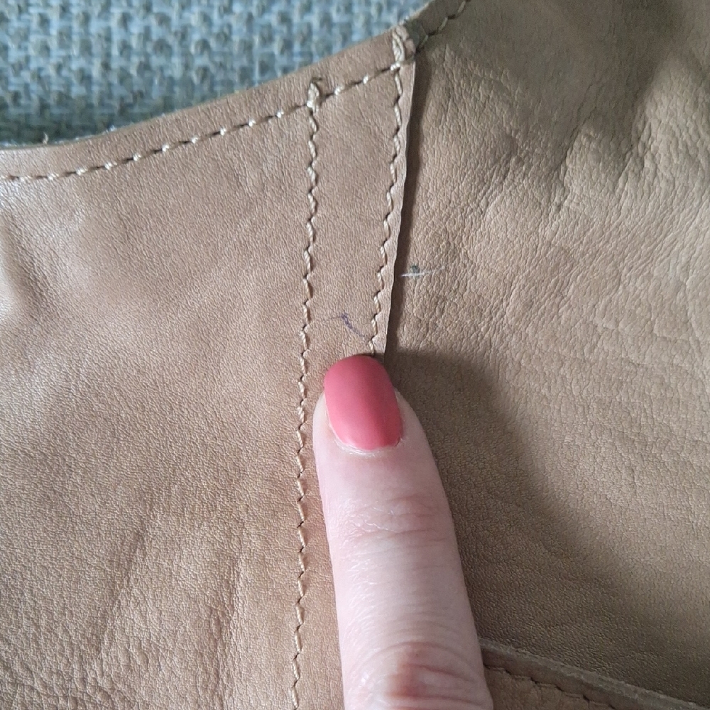 Elegant Lucky Brand Tan Leather Shoulder Bag - Picture 3 of 10